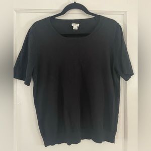 J.Crew Black shirt sleeve tee- shirt sweater